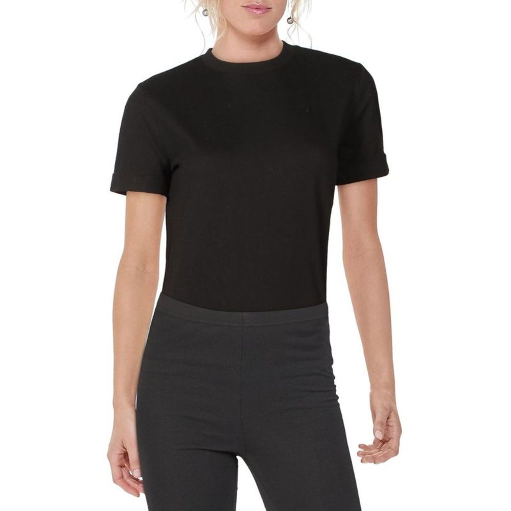 Danielle Bernstein Womens Black 100% Cotton Cuff Sleeve Bodysuit T Shirt NWT New - Picture 11 of 11